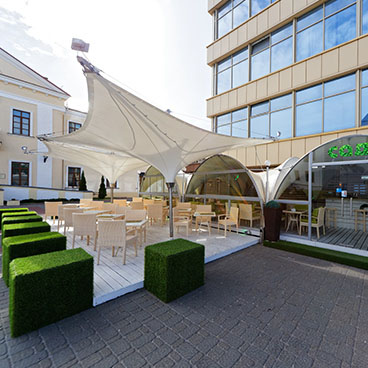 markiser til cafe